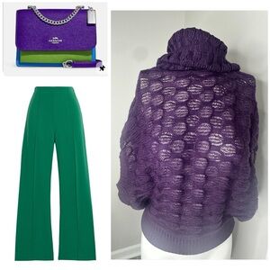 ONE 7 SIX PURPLE TURTLENECK SWEATER- PRELOVED- SMALL